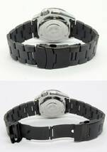 時計ベルト 22mm ブラック オイスター 3連 弓カン 無垢 ステンレス製_画像5