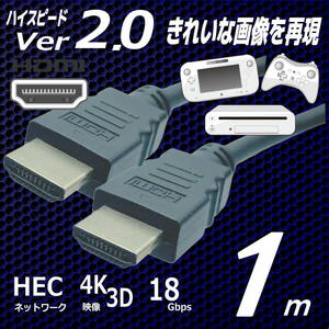 □Ver2.0 1m HDMIケーブル 3D映像 ネットワーク 4KフルHD対応 プレミアム高速・高品質 2HDMI-10【送料無料】□