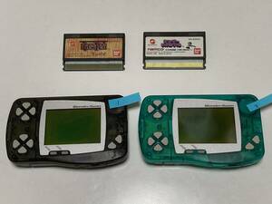 BANDAI WonderSwan ワンダースワン 本体 ジャンク 2台 ソフト2本 ワンダースタジアム グンペイ