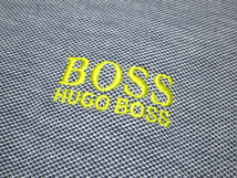 【ヒューゴ・ボス】 前立ロゴ　半袖ポロシャツ　ピマコットンピケ　サイズL　胸ロゴ刺繍　グレー/ネイビー　BOSS HUGO BOSS_画像5