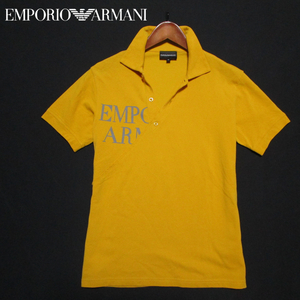 [ Emporio Armani ] рубашка-поло с коротким рукавом двусторонний Logo переключатель олень. .pike желтый EMPORIO ARMANIjoru geo * Armani Japan 