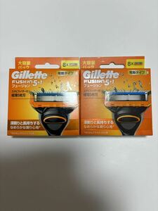 新品未開封 Gillette Fusion 大容量 電動タイプ 8個入り2箱 ジレット フュージョン 替刃 