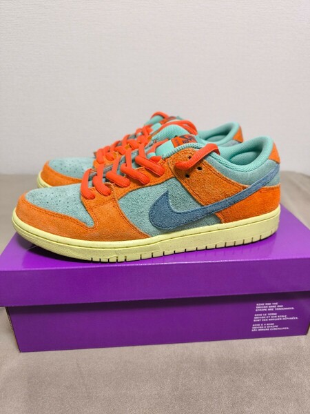 本物!NIKE SB DUNK LOW Orange/Noise　Aqua-Emerald Rise 9.5(27.5cm) 