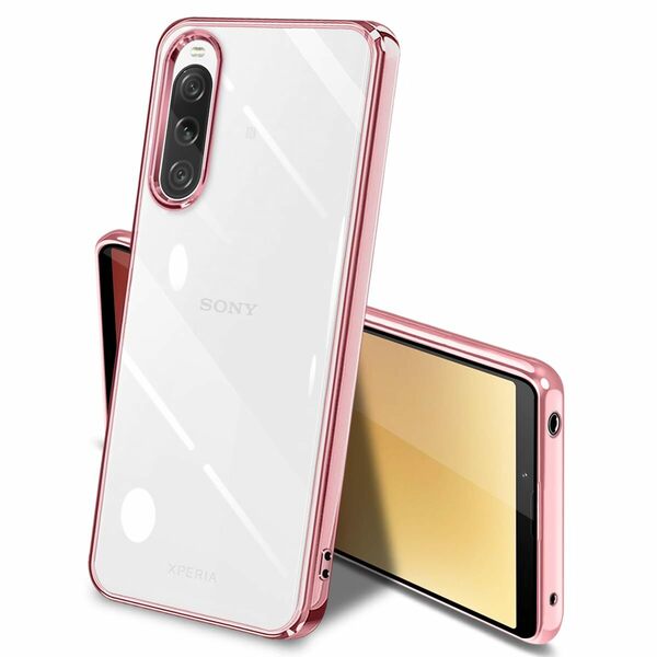 【人気商品】TPU おしゃれ 薄型 りメッキ加工 カバー SOG11 黄変防止 v Xperia10 傷つき防止 スマホケース S