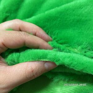 ... green green fur cloth hand made soft toy .. clothes fake fur 