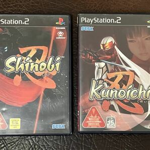 ★ 送料無料 PS2 忍者アクション ★ 忍 Shinobi + Kunoichi くのいち 動作確認済 説明書付き ★