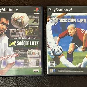 ★ 送料無料 PS2 サッカー選手育成シミュレーション ★ サッカーライフ 1 + 2 SOCCER LIFE 動作確認済 説明書付き ★