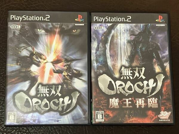 ★ 送料無料 PS2 アクション ★ 無双 OROCHI + 無双 OROCHI 魔王再臨 動作確認済 説明書付き ★