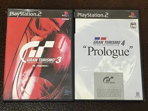 ★ 送料無料 PS2 カーレース ★ グランツーリスモ 3 A-Spec + 4 Prologue GRAN TURISMO 動作確認済 説明書無し ★