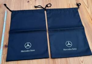 MercedesBenz メルセデスベンツ　巾着袋 2枚セット　ブラック　Mercedes-Benz ベンツ　収納袋