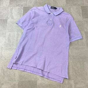 90‘s POLO by Ralph Lauren ポロ ラルフローレン 鹿の子 半袖 ポロシャツ メンズ LLサイズ ラベンダー ゴルフ