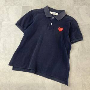 Play COMME des GARONS Play Comme des Garcons one Point deer. . polo-shirt with short sleeves men's S corresponding navy 