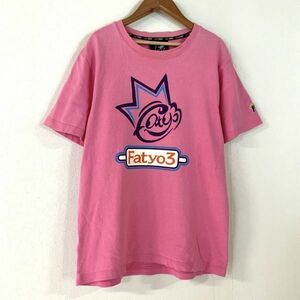 FAT エフエーティー ヘビーウエイト プリント 半袖 tシャツ メンズ TITCHサイズ Mサイズ ピンク