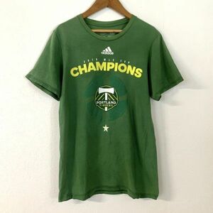 USA古着 adidas アディダス NLS サッカー ポートランド・ティンバーズ 半袖 tシャツ メンズ Sサイズ グリーン