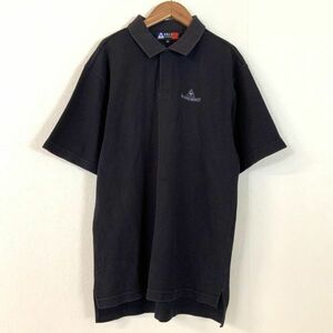 le coq sportif golf ルコックスポルティフ ゴルフ ワッフル地 半袖 ポロシャツ メンズ Sサイズ ブラック