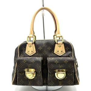 1円～　LOUIS VUITTON ルイヴィトン　マンハッタンPM モノグラム　ハンドバッグ シリアルナンバー有　KL177