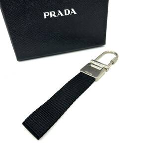 [ с коробкой ] PRADA Prada брелок для ключа кольцо для ключей серебряный черный KL167