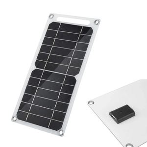 I 太陽光でスマホ充電ソーラーモバイルバッテリー 吊り下げフック穴付きソーラーパネル充電器ソーラーモバイルバッテリー 軽量パネル充電器