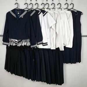 セーラー服 ブラウス スカート ジャンパースカート 一般スカート含む 1円 中古 制服 学生服 広島海田高校 セット 詰合わせ 39CS-566 DF