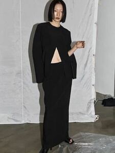 新品　JOSEMOON ロングスカート　黒　SIMPLE LINE SKIRT