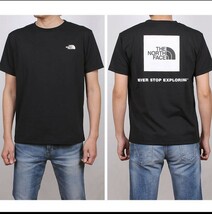 XXL 黒 ブラック THE NORTH FACE ザ ノースフェイス S/S Back Square Logo Tee ショートスリーブ　バックスクエア　ロゴTシャツ NT32144 _画像1