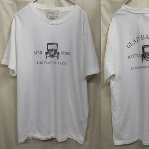 GLAD HAND プリントTシャツ M グラッドハンド 白 半袖 クルーネック