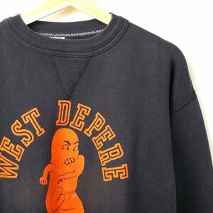 50s ビンテージ モンスター キャラクター プリント スウェット ネイビー カレッジ XL