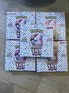 ポケモンカード151　シュリンクなし　5BOX 強化拡張パック ボックス ポケモンカードゲーム スカーレット バイオレット