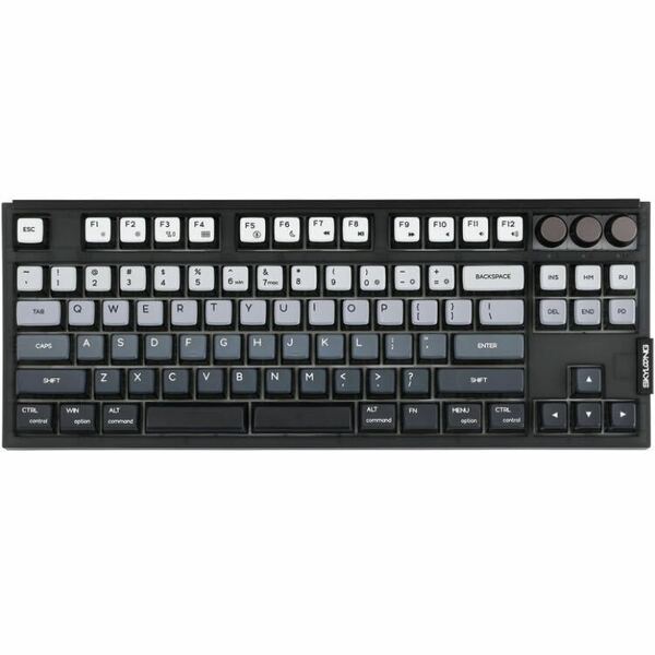 EPOMAKER SKYLOONG GK87 TKL QMK/VIA 有線メカニカルキーボード 3ロータリーノブ、スプリットスペースバー、ブルーシングルライト、