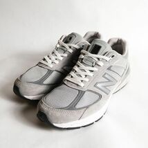 USA製 New Balance ニューバランス M990GL5 スニーカー 10D (28cm) 灰 GRAY 990V5 アメリカ製 ミントコンディション 美品_画像1