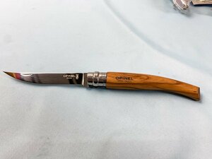 (K) use little used OPINELopi flannel stainless steel slim knife #10(No.10) outdoor knife 