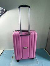 [引取で送料無料]　[中古不具合あり]容量約54Lスーツケース Mサイズ TSAロック 付き 容量拡張機能 3日～6日用 WZ-M-PK ピンク_画像5