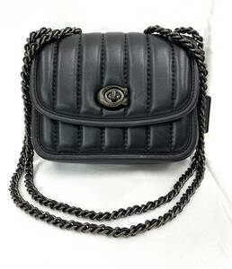 COACH Madison shoulder bag with quilting [ 4684 ] leather black 0 super-beauty goods 