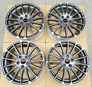 【極上品】Subaru レヴォーグ STI スポーツ Genuine Wheels 4本set 7.5J 114.3 Legacy Forester WRX 1929レイバック Blackストレック