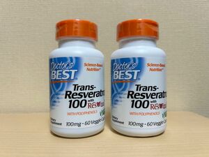 Doctor's Best トランスレスベラトロール100mg 60カプセル　2個セット