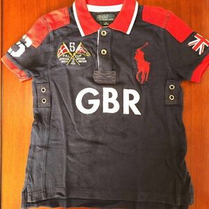 ラルフローレン／RALPH LAUREN　半袖　ポロシャツ　120㎝　中古　ネイビー　ビッグポニー　GBR