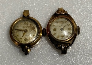  wristwatch that 1 RADO*ZELIA 14K inspection : lady's antique Vintage hand winding 14 gold 