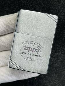 ZIPPO オイルライター ダイアゴナルライン 細字ロゴ 中古品