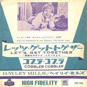 C00165983/EP/ partition lii* Mill z[ trap ..... papa . mama The Parent Trap OST Lets Get Together / Cobbler Cobbler (1962 year *LED-235*