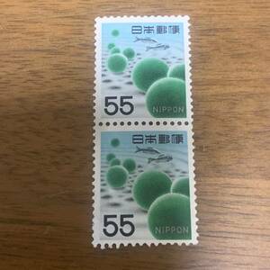 新動植物国宝図案切手 1967年シリーズ【マリモ】55円×2枚 額面110円 同封可能 キ550