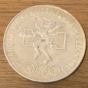 ★★ 銀貨 ★ ★メキシコオリンピック 25ペソ MEXICO 25PESOS 1968年 銀貨 記念硬貨 美品 コ209