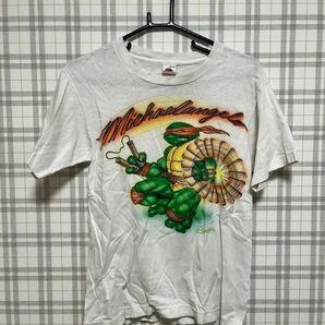 USA製 90年代 フルーツオブザルーム タートルズTシャツ アニマル