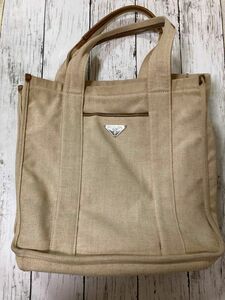 中古品　正規品 PRADA プラダ キャンバス トートバッグ JR1-12