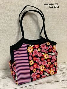 中古品　バタースカッチ　サイドポケット　トートバッグ　ハンドメイド