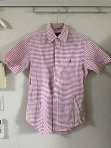 ラルフローレン RALPH LAUREN 半袖シャツ ギンガムチェック チェック古着