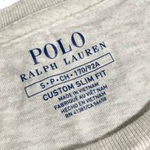 POLO RALPH LAUREN ポロラルフローレン Tシャツ ロゴ プリント 半袖 S グレー系 霜降り CUSTOM SLIM FIT メンズ A38_画像6