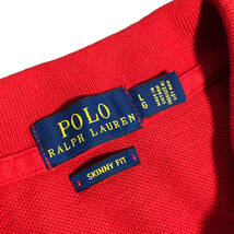 POLO RALPH LAUREN ポロラルフローレン ポロシャツ ビッグポニー 半袖 L 赤 SKINNY FIT レディース A10_画像5