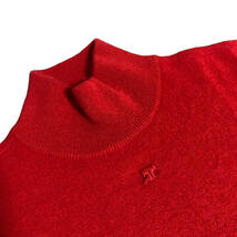 courreges クレージュ カシミヤ ニット セーター ハイネック 長袖 9R 赤 レディース A22_画像6