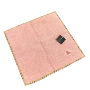 BURBERRY Burberry носовой платок полотенце носовой платок noba проверка хлопок 100% сделано в Японии розовый × бежевый ST3