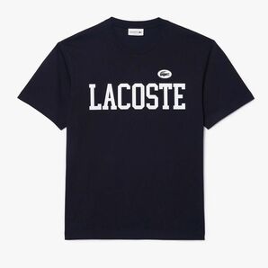 新品Lacoste カレッジプリントTシャツ半袖 M サイズ新品タグアリ